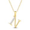 Thumbnail Image 1 of Diamond Initial N Necklace 1/20 ct tw 10K Yellow Gold 18"