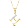 Thumbnail Image 1 of Diamond Initial H Necklace 1/20 ct tw 10K Yellow Gold 18"