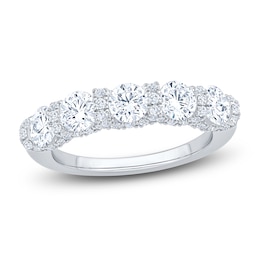 Certified Diamond Anniversary Ring 2 ct tw 18K White Gold