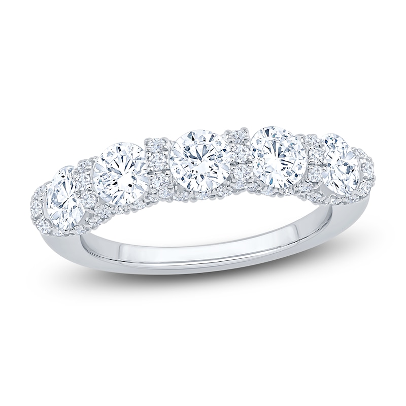 Main Image 1 of Certified Diamond Anniversary Ring 2 ct tw 18K White Gold