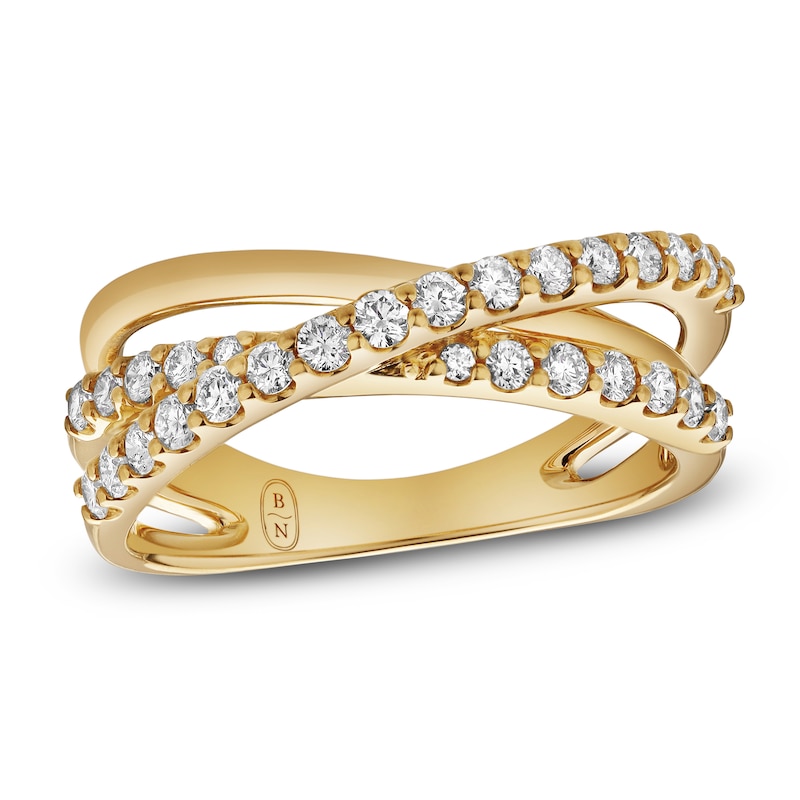 Main Image 1 of Jared Signature Diamond Crossover Ring 1/2 ct tw 14K Yellow Gold