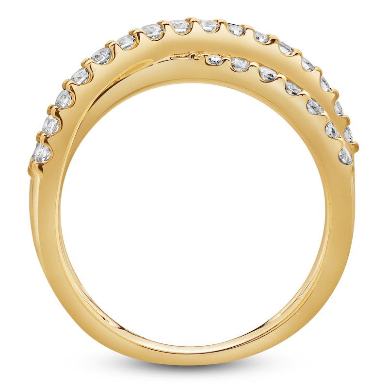 Main Image 3 of Jared Signature Diamond Crossover Ring 1/2 ct tw 14K Yellow Gold