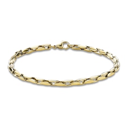 Link Chain Bracelet 4mm Yellow Ion-Plated Stainless Steel 8.5"