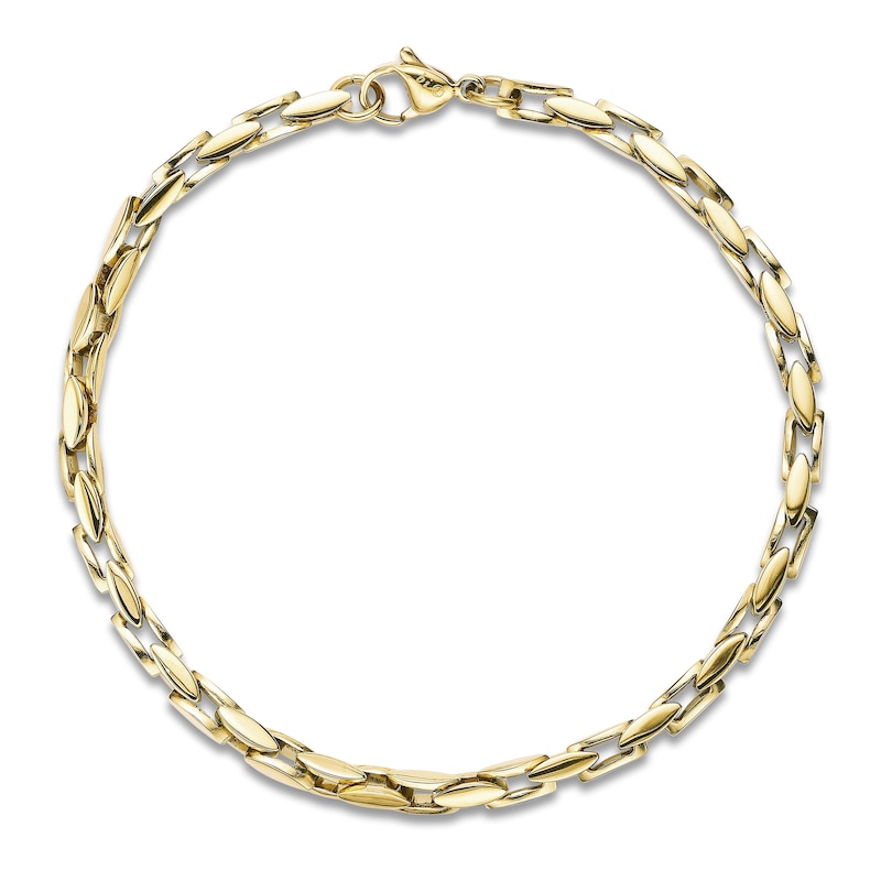 Main Image 2 of Link Chain Bracelet 4mm Yellow Ion-Plated Stainless Steel 8.5"