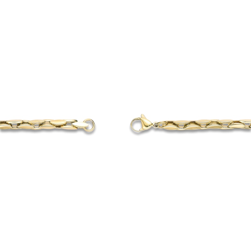 Main Image 4 of Link Chain Bracelet 4mm Yellow Ion-Plated Stainless Steel 8.5"