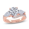 Thumbnail Image 1 of Round-Cut & Pear-Shaped Lab-Grown Diamond Three-Stone Bypass Engagement Ring 2-1/4 ct tw 14K Rose Gold