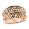 Thumbnail Image 1 of Le Vian Chocolate Ombré  Diamond Multi-Row Ring 2 ct tw 14K Strawberry Gold