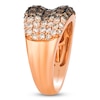 Thumbnail Image 3 of Le Vian Chocolate Ombré  Diamond Multi-Row Ring 2 ct tw 14K Strawberry Gold