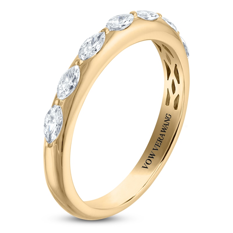 Main Image 2 of Vera Wang VOW Marquise-Cut Lab-Created Diamond Anniversary Ring 3/8 ct tw 14K Yellow Gold