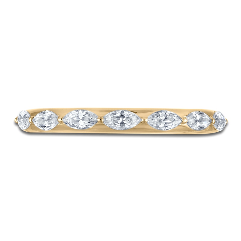 Main Image 3 of Vera Wang VOW Marquise-Cut Lab-Created Diamond Anniversary Ring 3/8 ct tw 14K Yellow Gold