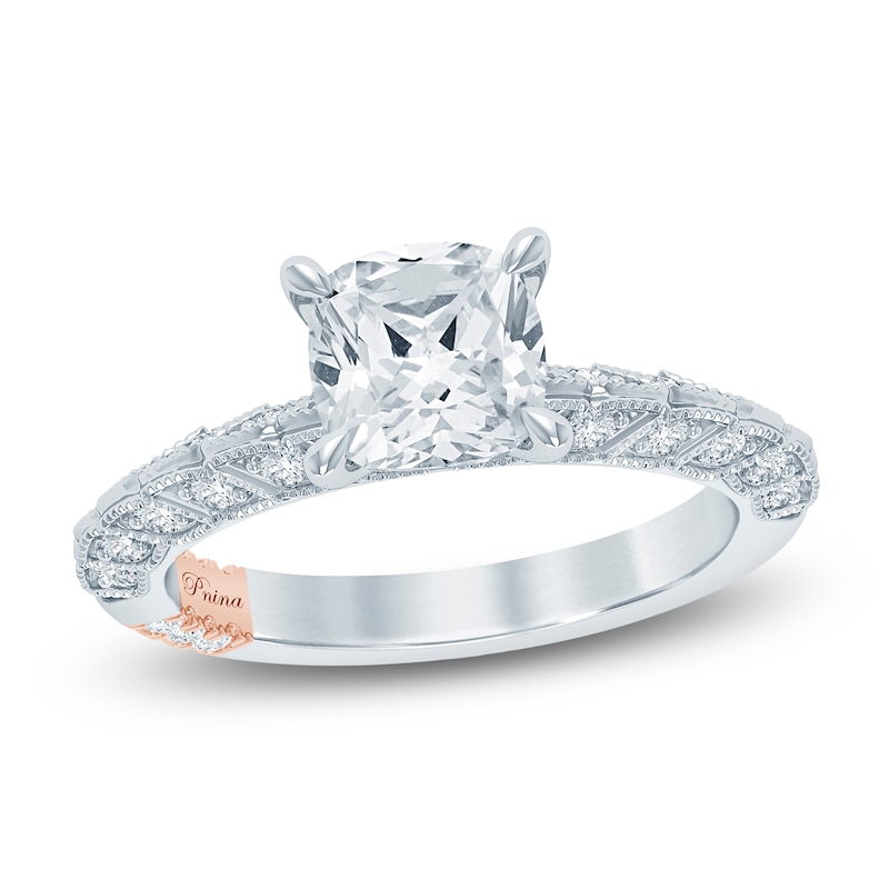 Main Image 1 of Pnina Tornai Lab-Grown Diamond Cushion-Cut Engagement Ring 1-3/4 ct tw 14K White Gold