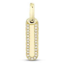 &nbsp;Shy Creation Men's Collection Diamond Necklace Charm 1/10 ct tw 14K Yellow Gold BM00103V2