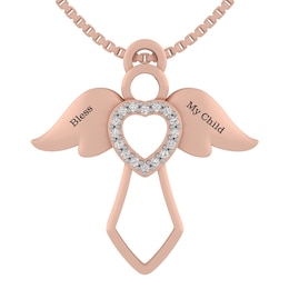Engravable Angel Heart Pendant