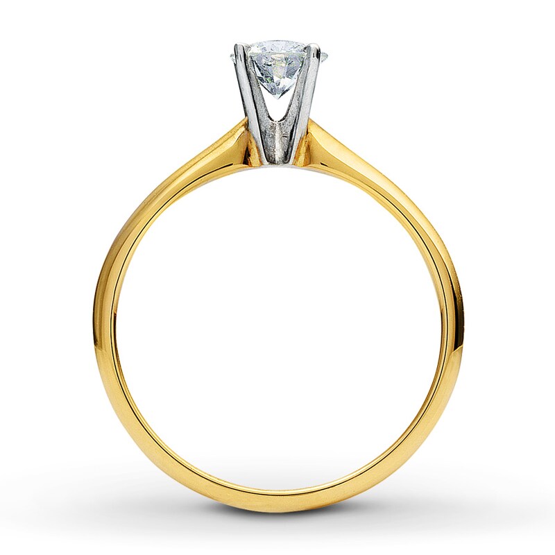Diamond Solitaire Ring 1/2 carat Round-cut 14K Yellow Gold (I2/I)