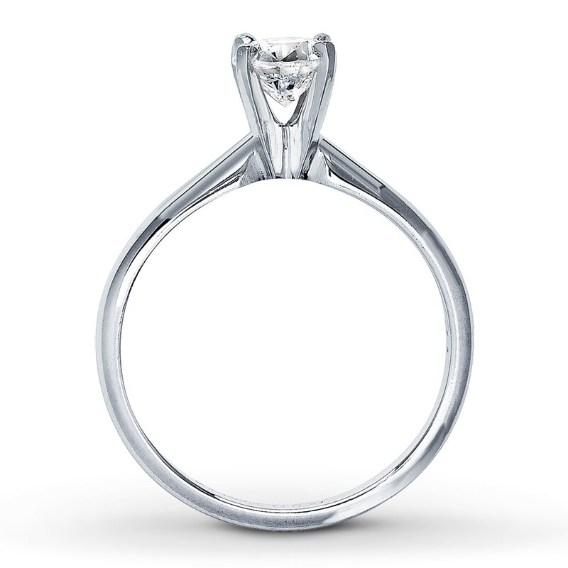 Notesbog specielt Opsætning Diamond Solitaire Ring 3/4 carat Round-Cut 14K White Gold (I2/I) | Jared