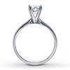 Thumbnail Image 1 of Diamond Solitaire Ring 1 carat Round-cut 14K White Gold (I2/I)