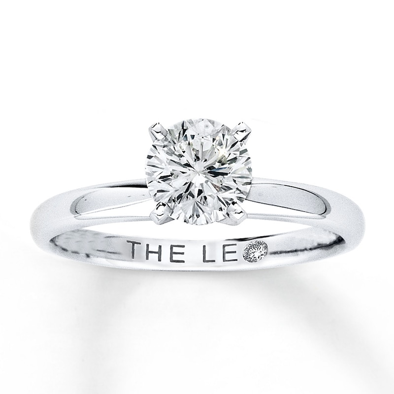 Main Image 1 of Leo Artisan Diamond  1 carat Round-cut 14K White Gold Ring