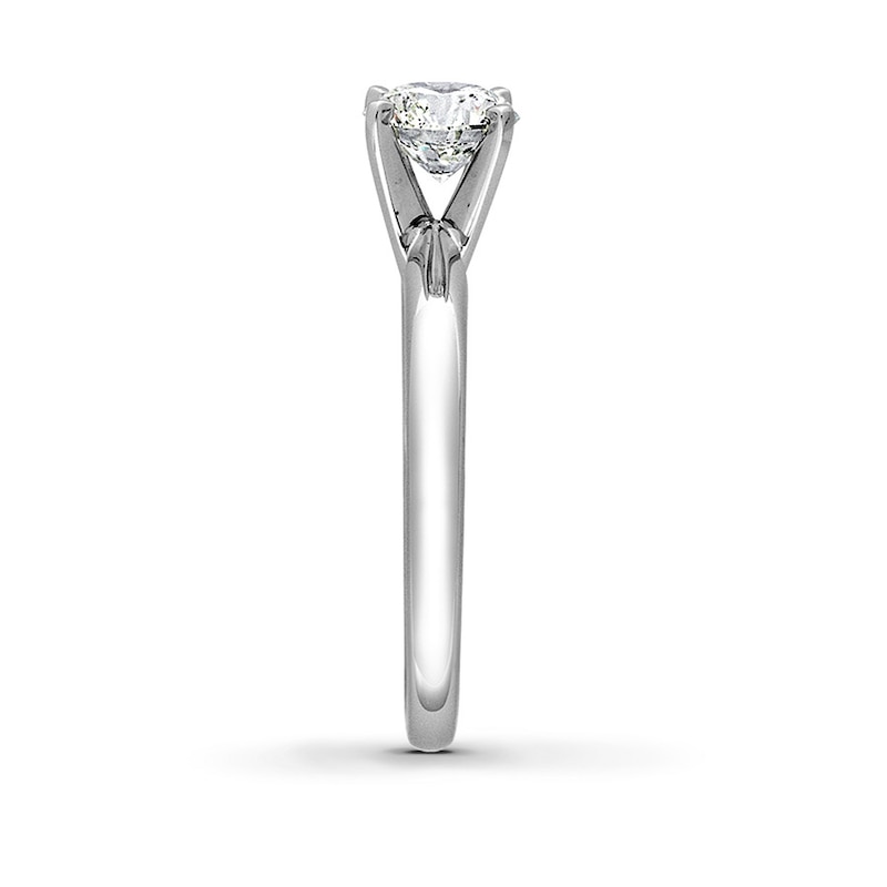 Leo Artisan Diamond  1 carat Round-cut 14K White Gold Ring