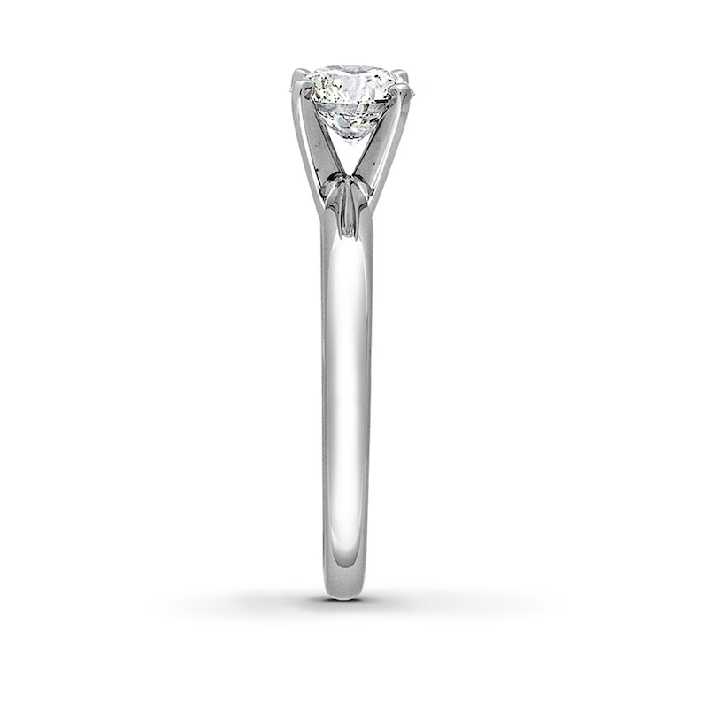 Main Image 3 of Leo Artisan Diamond  1 carat Round-cut 14K White Gold Ring