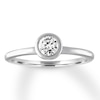Thumbnail Image 0 of Diamond Solitaire Ring 3/8 Bezel-set Round 14K White Gold
