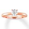 Thumbnail Image 0 of Diamond Solitaire Ring 1/2 Carat Round 14K Rose Gold