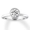 Thumbnail Image 1 of Diamond Solitaire Ring 1 carat Bezel-set Round 14K White Gold