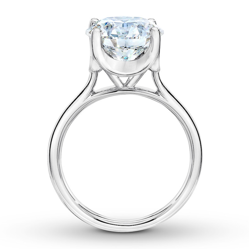 The Leo First Light Diamond Solitaire Ring 4-1/3 carats 14K White Gold