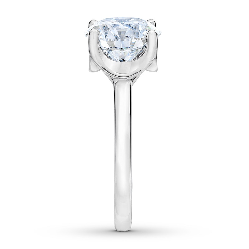 The Leo First Light Diamond Solitaire Ring 4-1/3 carats 14K White Gold