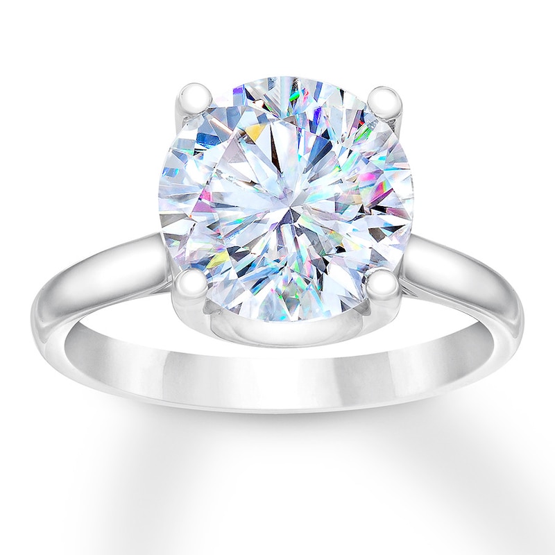 Main Image 1 of The Leo First Light Diamond Solitaire Ring 4-3/8 carats 14K White Gold