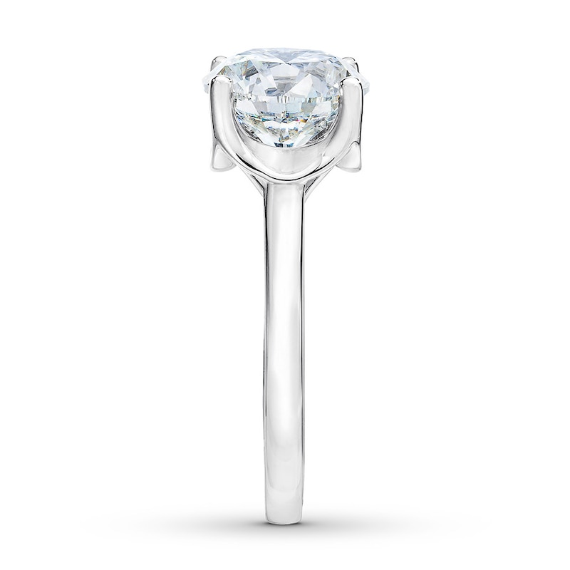 Main Image 3 of The Leo First Light Diamond Solitaire Ring 4-3/8 carats 14K White Gold
