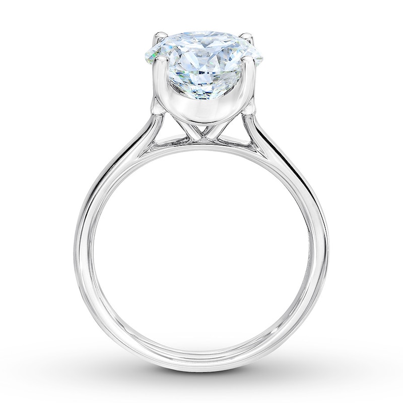 The Leo First Light Diamond Solitaire Ring 3 carats 14K White Gold