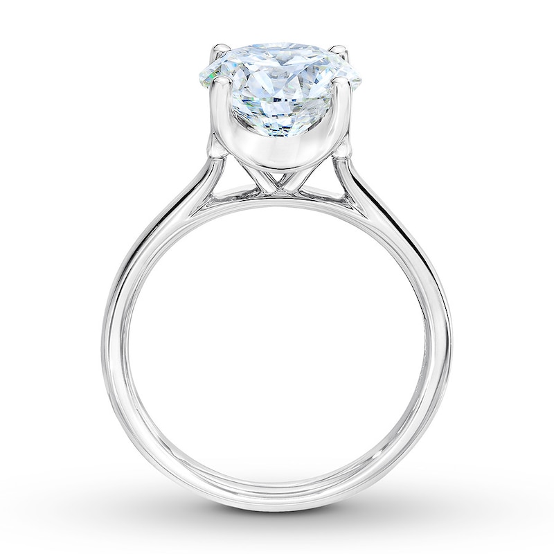 Main Image 2 of The Leo First Light Diamond Solitaire Ring 3 carats 14K White Gold