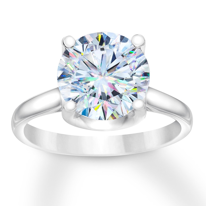 The Leo First Light Diamond Solitaire Ring 3-3/4 carats 14K White Gold