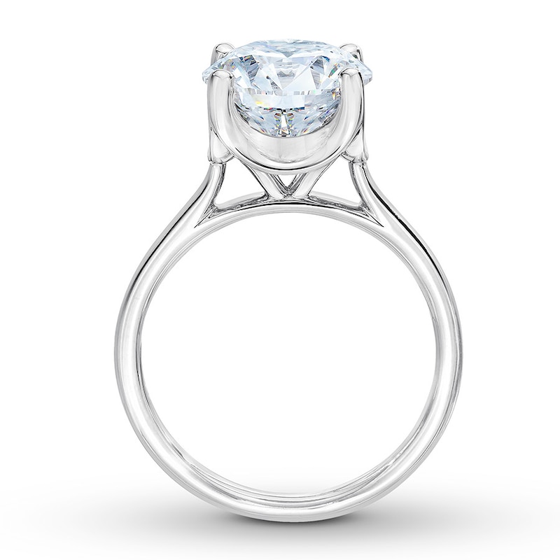 The Leo First Light Diamond Solitaire Ring 3-3/4 carats 14K White Gold