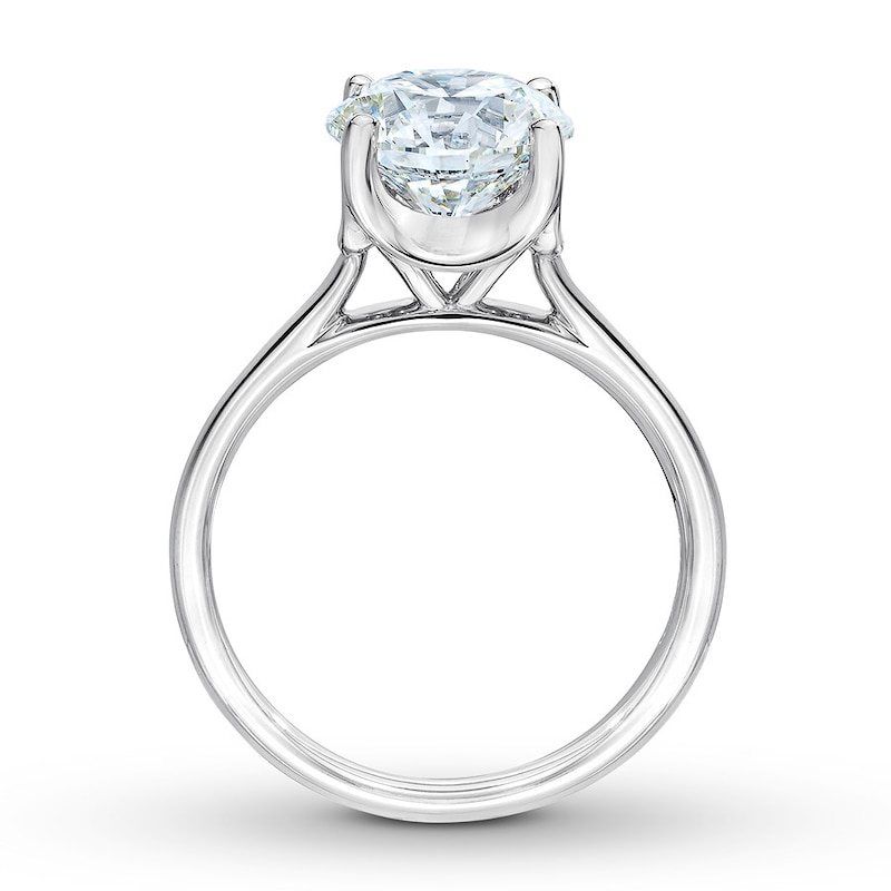 The Leo First Light Diamond Solitaire Ring 3 carats 14K White Gold