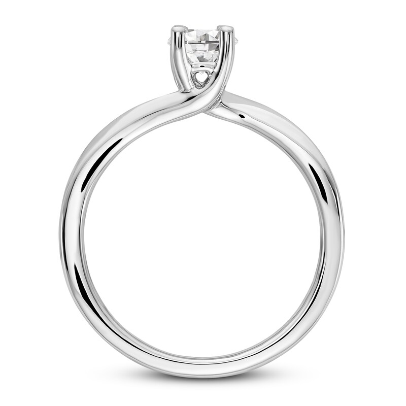 Diamond Solitaire Engagement Ring 1/3 ct tw Round 14K White Gold (I1/I)