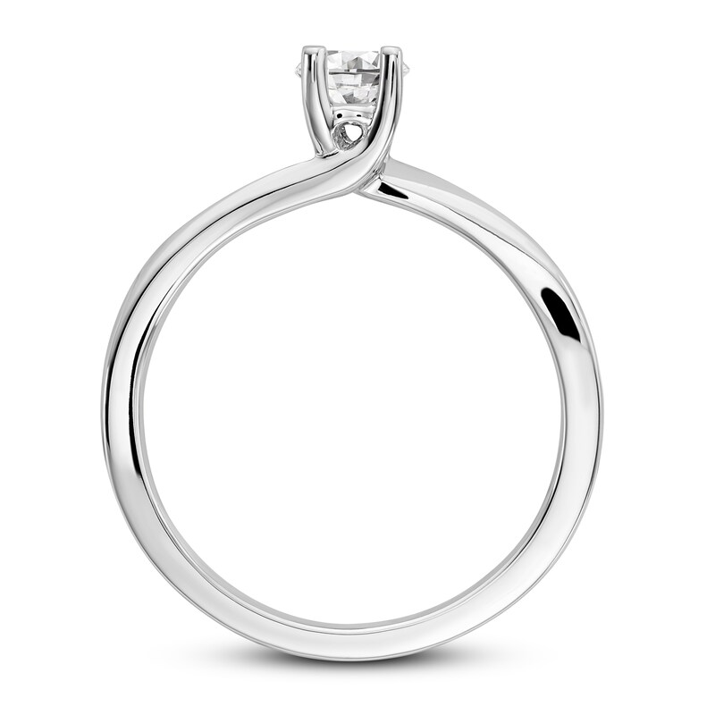 Diamond Solitaire Engagement Ring 1/4 ct tw Round 14K White Gold (I1/I)