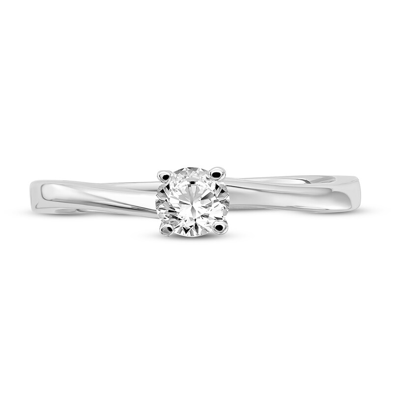 Diamond Solitaire Engagement Ring 1/4 ct tw Round 14K White Gold (I1/I)