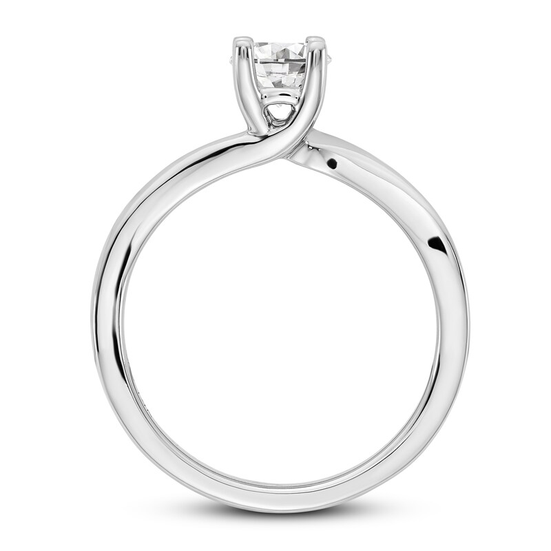 Diamond Solitaire Engagement Ring 1/2 ct tw Round 14K White Gold (I1/I)