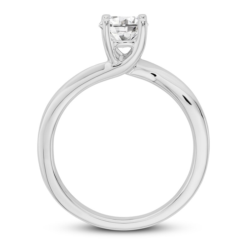 Diamond Solitaire Engagement Ring 3/4 ct tw Round 14K White Gold (I1/I)