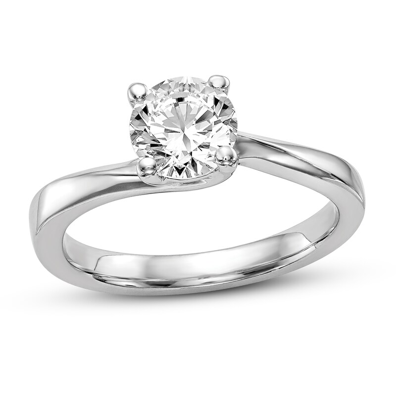 Diamond Solitaire Engagement Ring 1 ct tw Round 14K White Gold (I1/I)