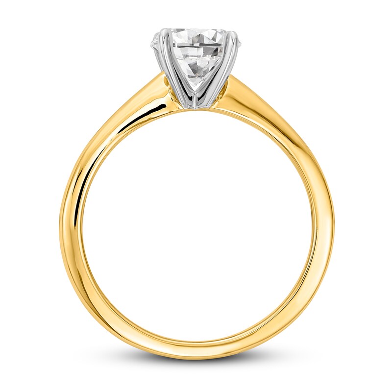 Diamond Solitaire Engagement Ring 3/4 ct tw Round 14K Two-Tone Gold (I1/I)