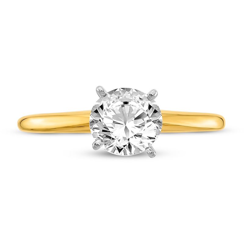 Diamond Solitaire Engagement Ring 3/4 ct tw Round 14K Two-Tone Gold (I1/I)