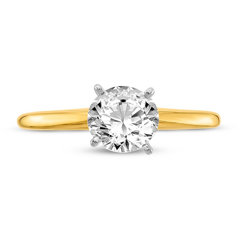 Diamond Solitaire Engagement Ring 3/4 ct tw Round 14K Two-Tone Gold (I1/I)