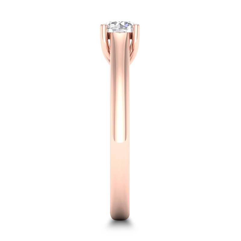 Main Image 2 of Diamond Solitaire Ring 1/2 ct tw Round-cut 14K Rose Gold (SI2/I)