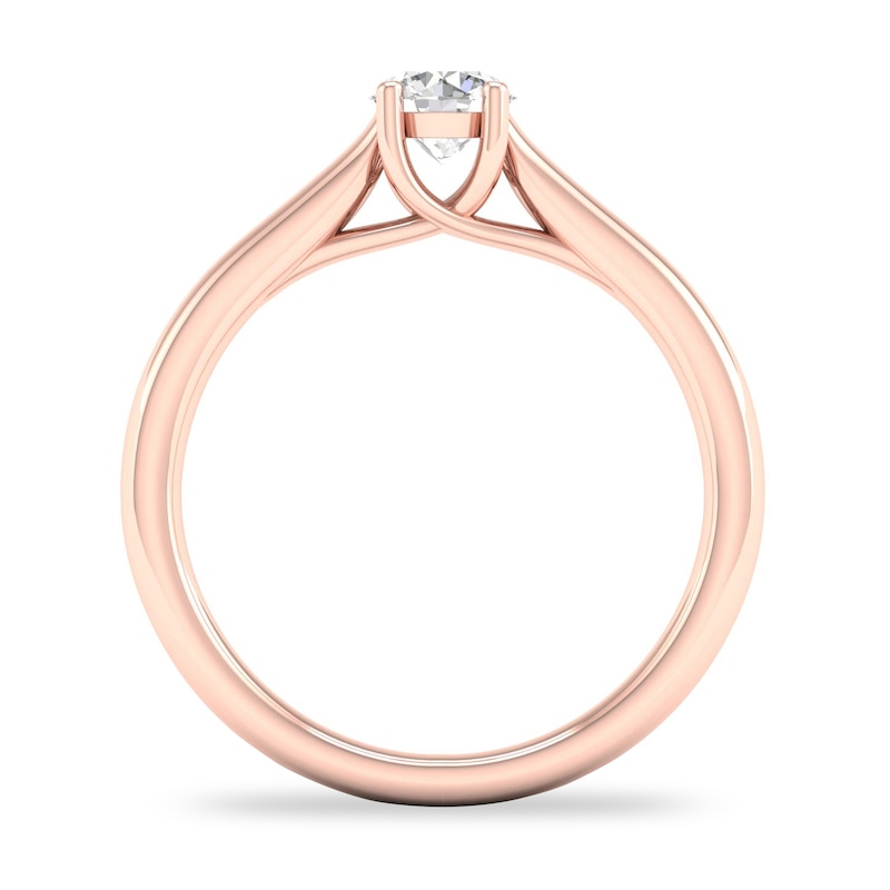Main Image 3 of Diamond Solitaire Ring 1/2 ct tw Round-cut 14K Rose Gold (SI2/I)