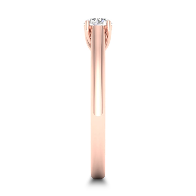 Main Image 2 of Diamond Solitaire Ring 1/3 ct tw Round-cut 14K Rose Gold (SI2/I)