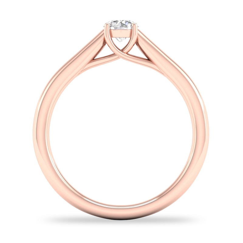 Main Image 4 of Diamond Solitaire Ring 1/3 ct tw Round-cut 14K Rose Gold (SI2/I)