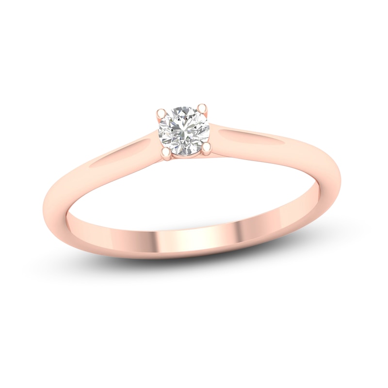 Main Image 1 of Diamond Solitaire Ring 1/6 ct tw Round-cut 14K Rose Gold (SI2/I)