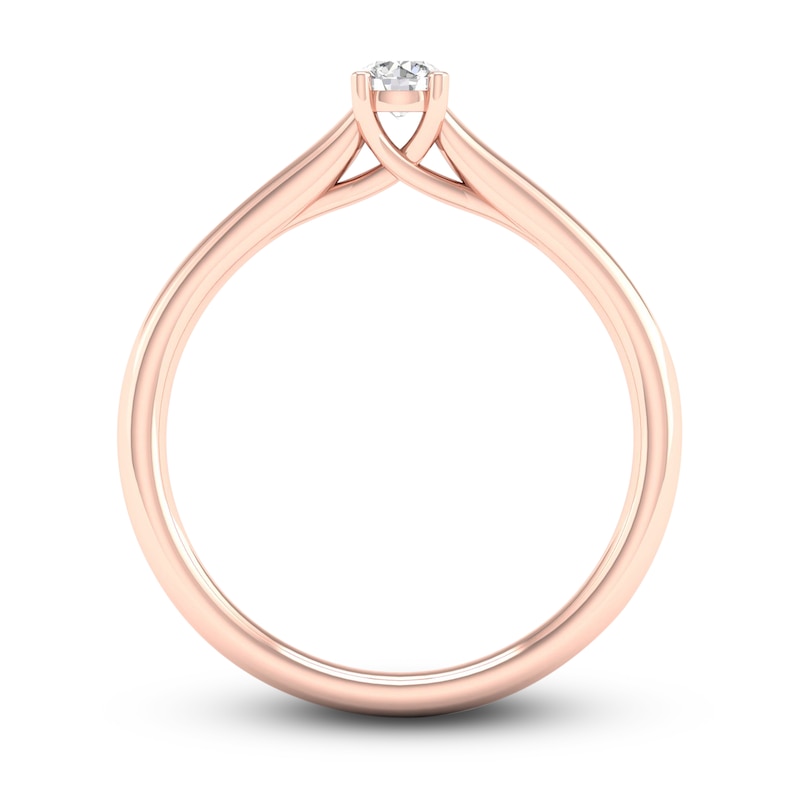 Main Image 3 of Diamond Solitaire Ring 1/6 ct tw Round-cut 14K Rose Gold (SI2/I)